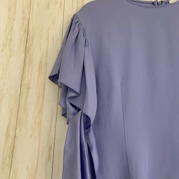 NWOT LEWIT flutter sleeve blouse - Picture 6 of 8